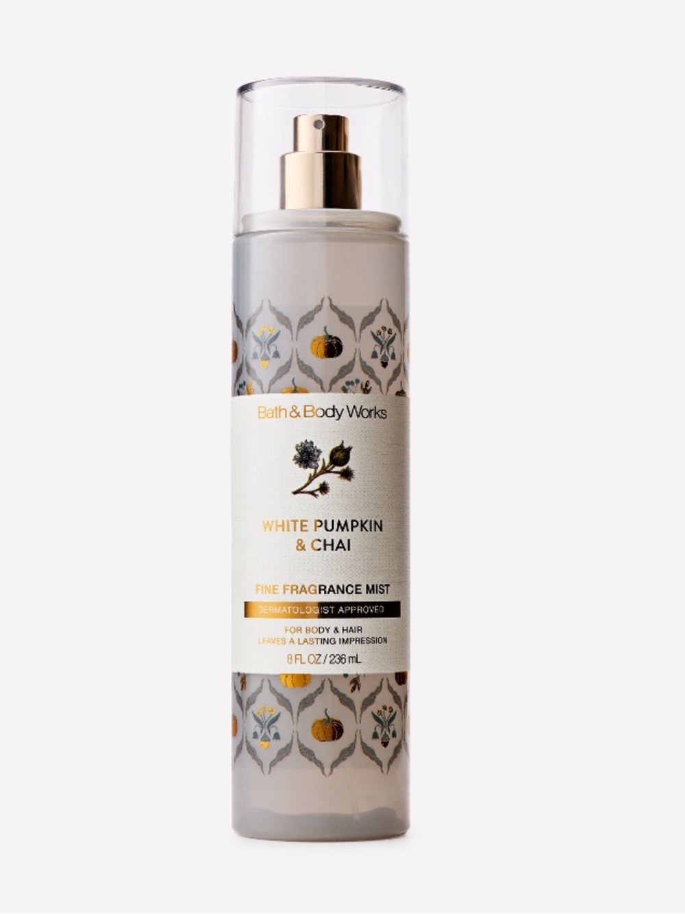 “White Pumpkin & Chai” Fine Fragrance Mist, by B&BW, 8 fl oz / 236 mL, NWT